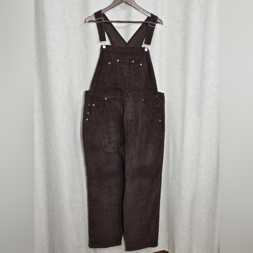NWOT St. Johns Bay Brown Corduroy Bibs